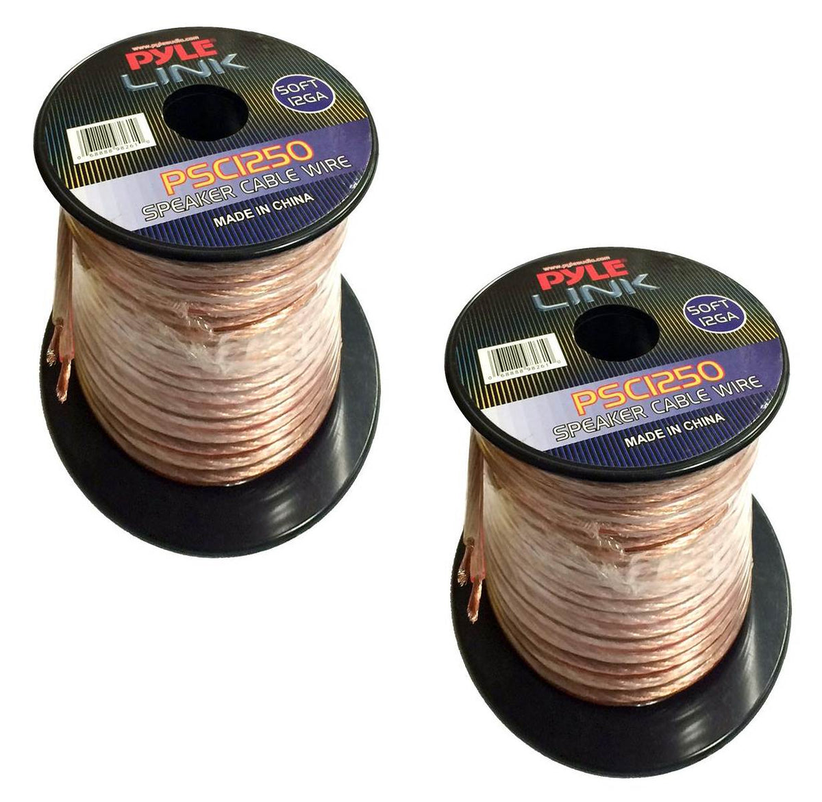 4) New Pyle PSC1250 50 ft.12 Gauge Spool High Quality Audio Speaker Zip Wire