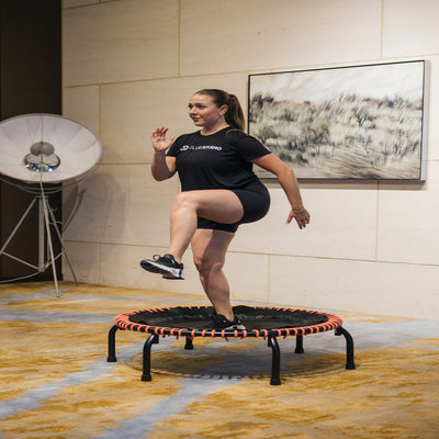 JumpSport 350 PRO 39" Fitness Trampoline with Pink EnduroLast Cords(Open Box) - VMInnovations