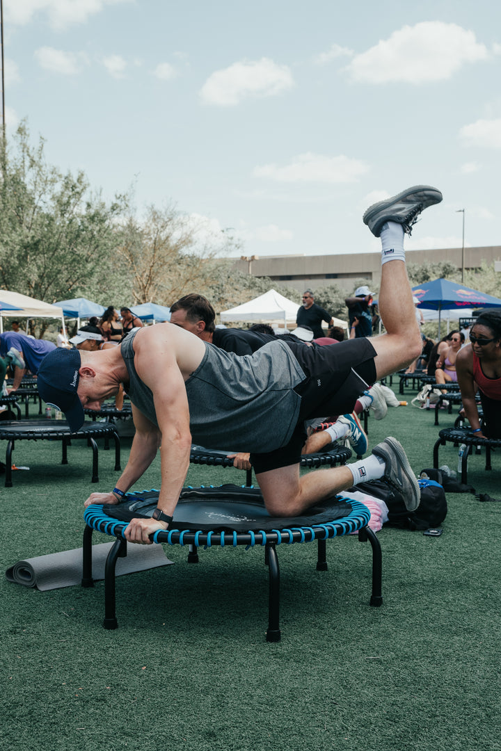 JumpSport 39" Fitness Trampoline w/Blue EnduroLast Elastic Cords (Open Box)
