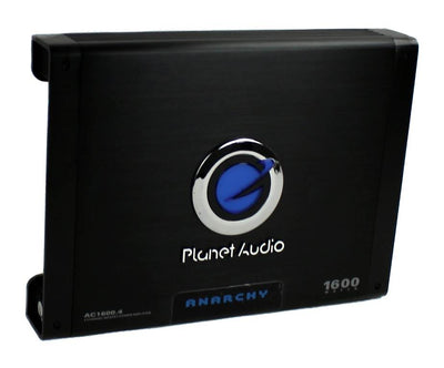 Planet Audio AC1600.4 1600W 4-Ch Car Amplifier + 2.0 Farad Cap + 4 Ga Amp Kit