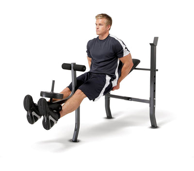 Marcy Standard Bench w/ 100 lb Weight Set Home Gym Workout Equipment - Used