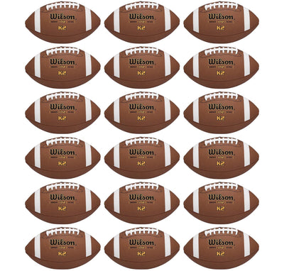 (18) WILSON K2 Pee-Wee Size Soft Composite Leather Game Sport Footballs |WTF1712