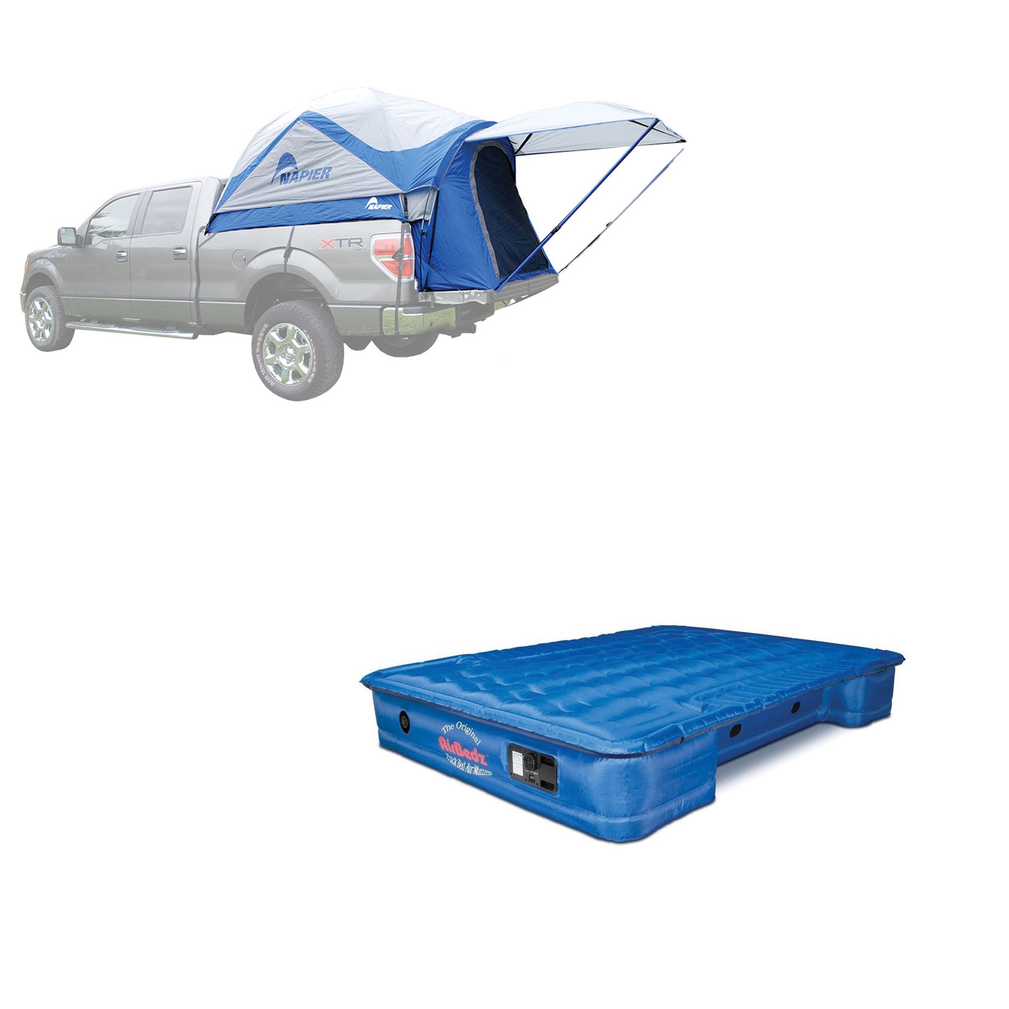 Napier Sportz Truck Bed Tent & GrayAirBedz Truck Air Mattress w/ Built in Pump