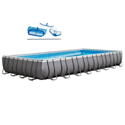 INTEX 32' x 16' x 52" Ultra Frame Rectangular Swimming Pool | 28375EH (Open Box)