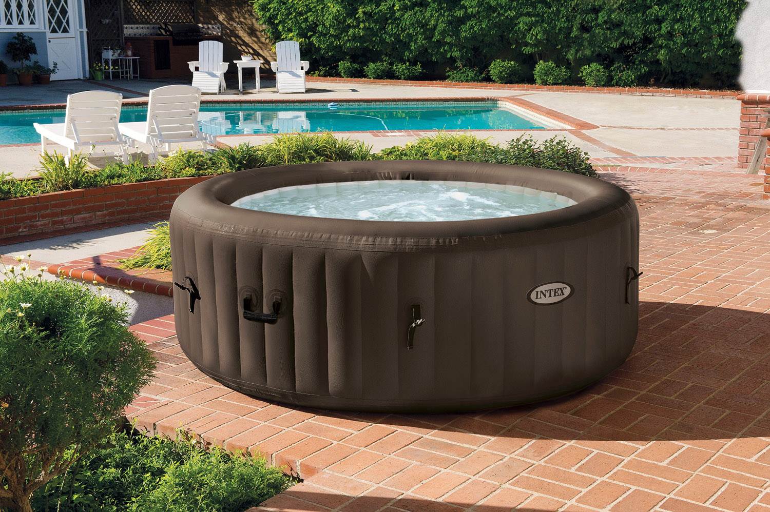 Intex Pure Spa 4-Person Inflatable Heated Jet Massage Hot Tub 28423E - Open Box