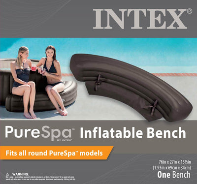 Intex PureSpa Inflatable Bench Add-On Accessory - Brown | 28508E - Used