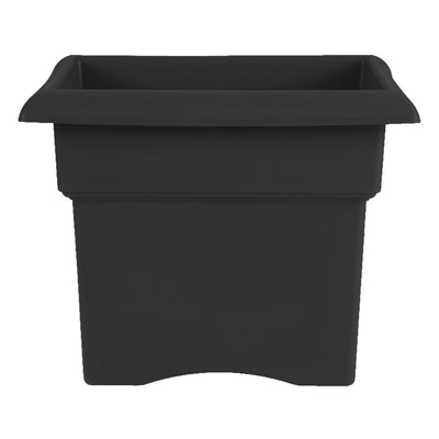 Bloem 14" Veranda Square Polyethylene Patio Deck Box Planter, Black (Open Box)