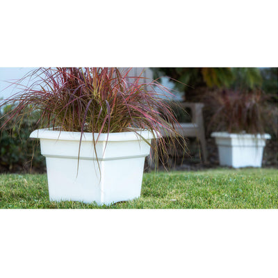 Bloem 14" Veranda Square Polyethylene Patio Deck Box Planter, Black (Open Box)