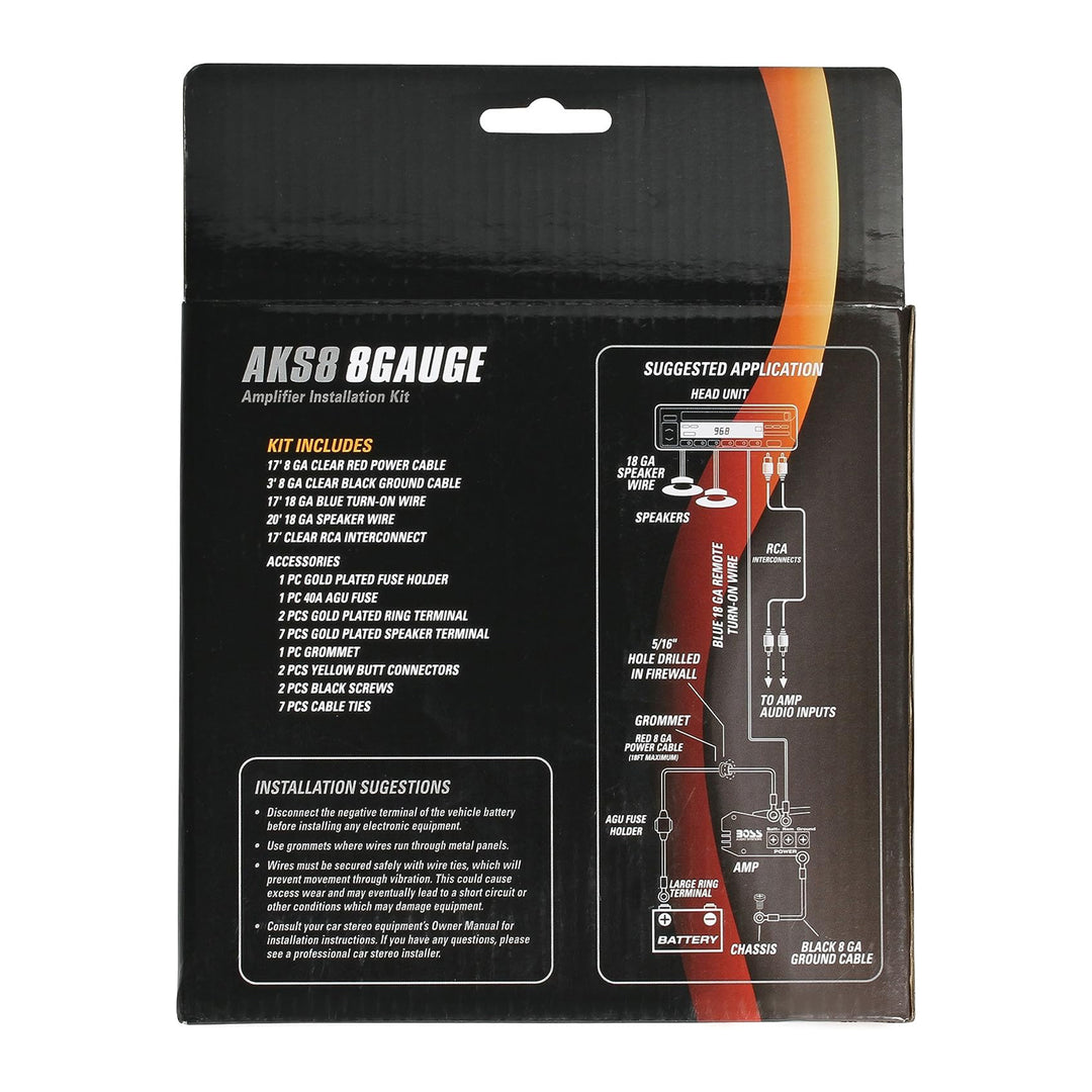 SOUNDSTORM AKS8 8 Gauge Car Amplifier and EV2.200 Evolution Class A/B Amplifier