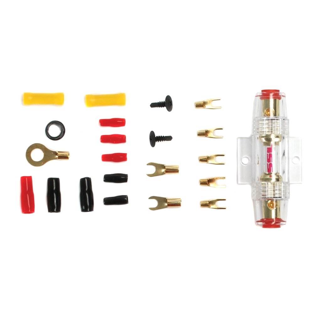 Sony 8 Inch Compact Powered Subwoofer & Soundstorm 8 Gauge Amplifier Wiring Kit - VMInnovations