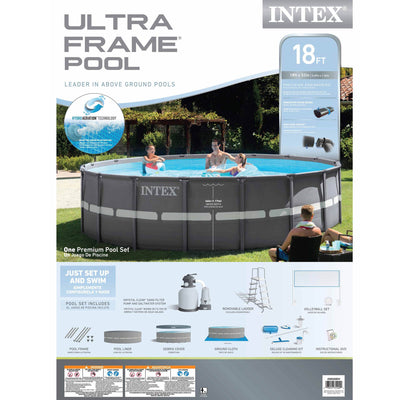 INTEX 18' x 52" Ultra Swimming Pool Set w/ Pump & Saltwater System (Open Box)