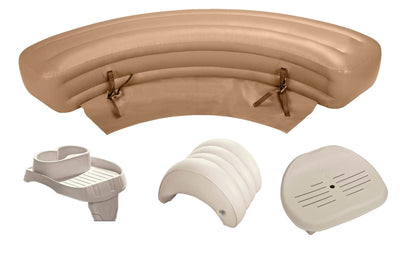 Intex PureSpa Accessories Package - Headrest, Bench, Seat, and Cupholder