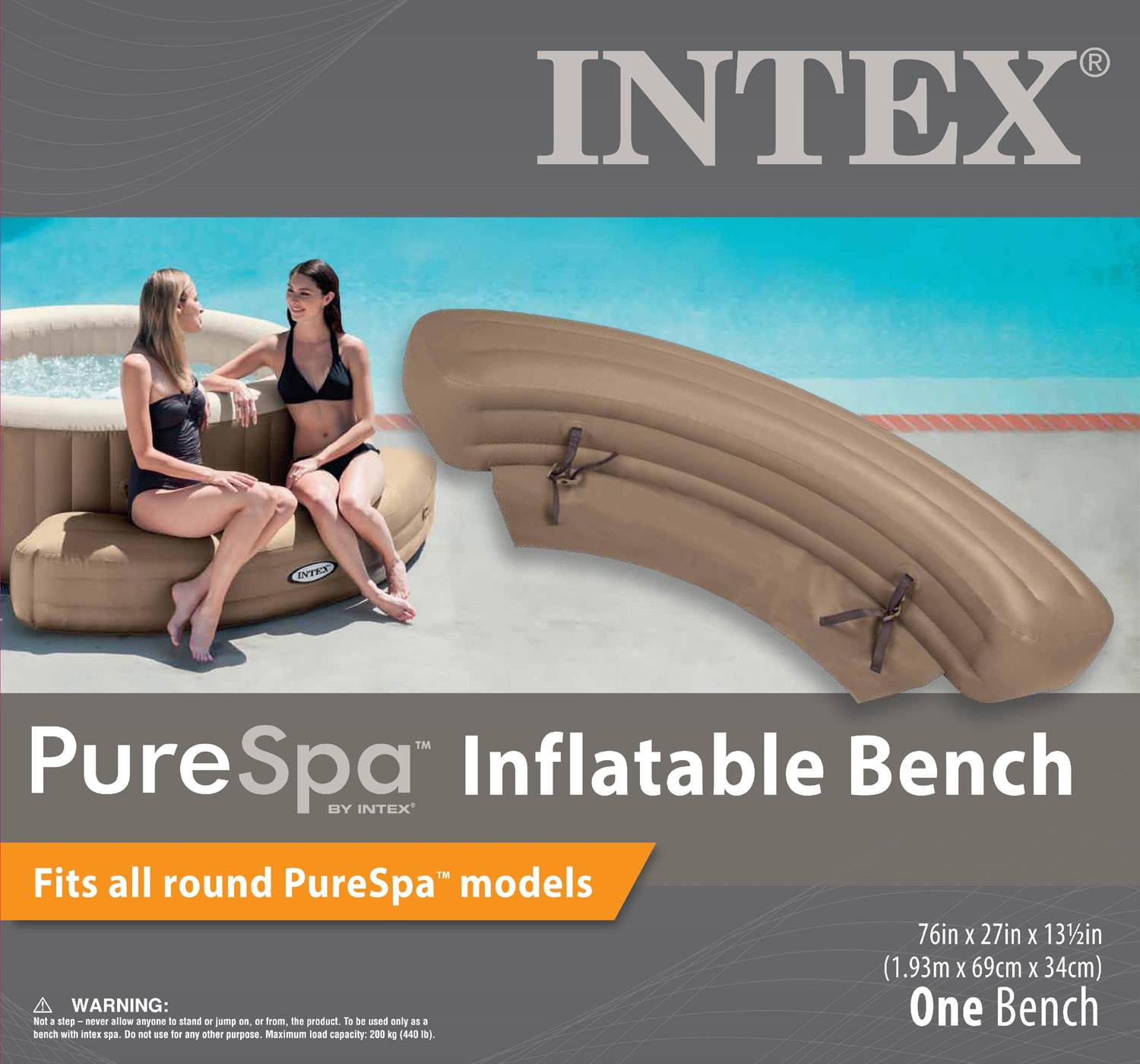 Intex PureSpa Accessories Package - Headrest, Bench, Seat, and Cupholder
