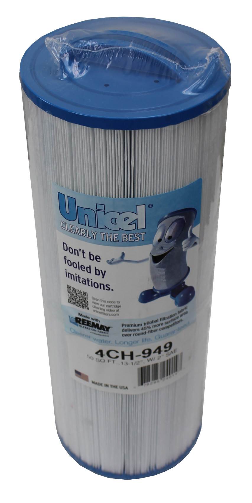 Unicel 4CH-949 Replacement 50 Sq Ft Filter Cartridge for Hot Tub Spa, 210 Pleats - VMInnovations