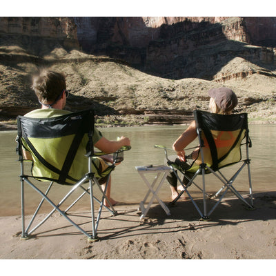 TravelChair Teddy Folding Portable Camping Hunting Nylon Mesh Chair, Lime (Used)
