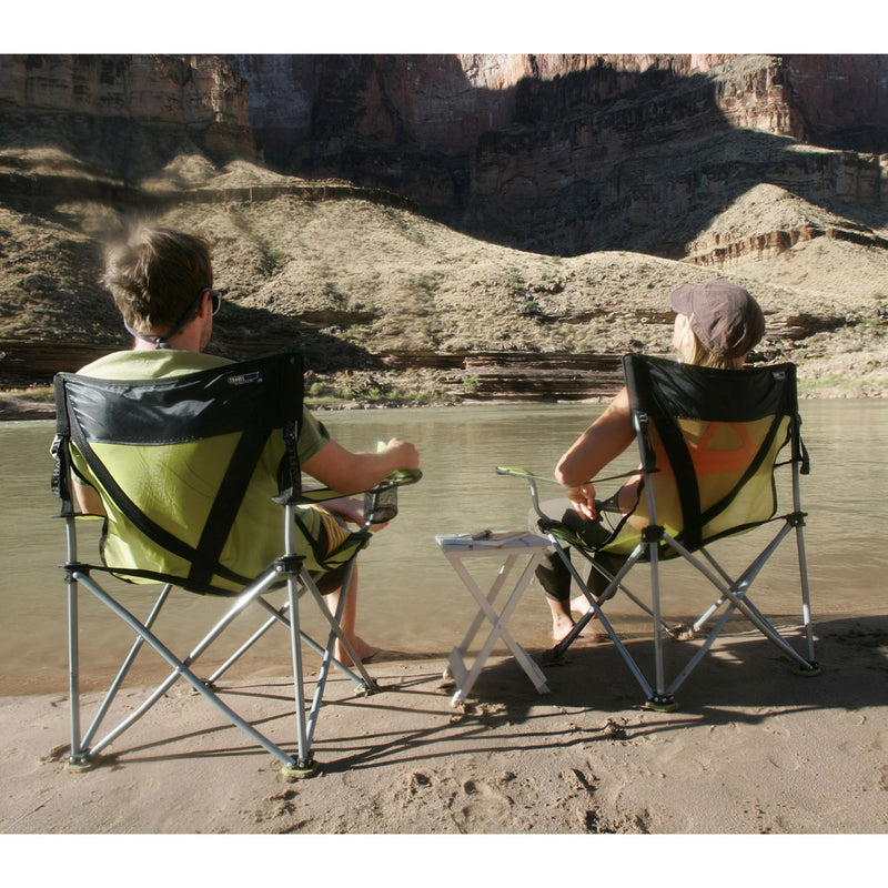 TravelChair 579V Teddy Folding Portable Camping Hunting Nylon Mesh Chair, Lime