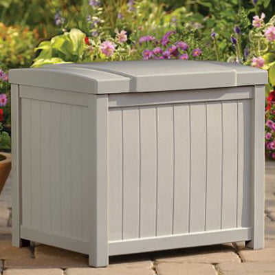 Suncast 22 Gallon Resin Deck Box & 99 Gallon Deck Box & Bench