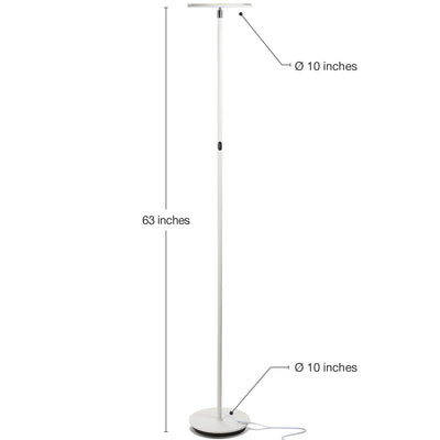 Brightech Sky LED Torchiere Super Bright Standing Touch Sensor Floor Lamp, White