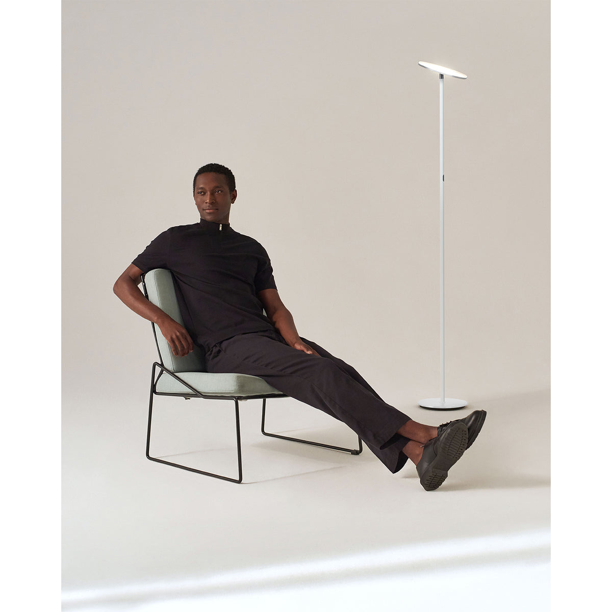 Brightech Sky LED Super Bright Standing Touch Sensor Floor Lamp, White(Open Box)