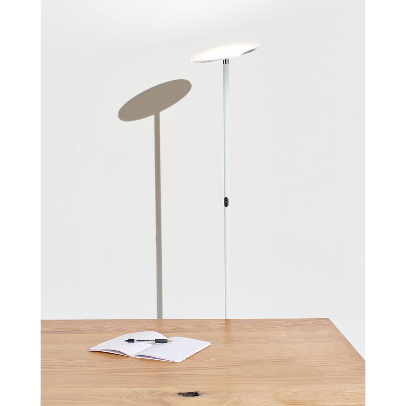 Brightech Sky LED Torchiere Super Bright Standing Touch Sensor Floor Lamp, White