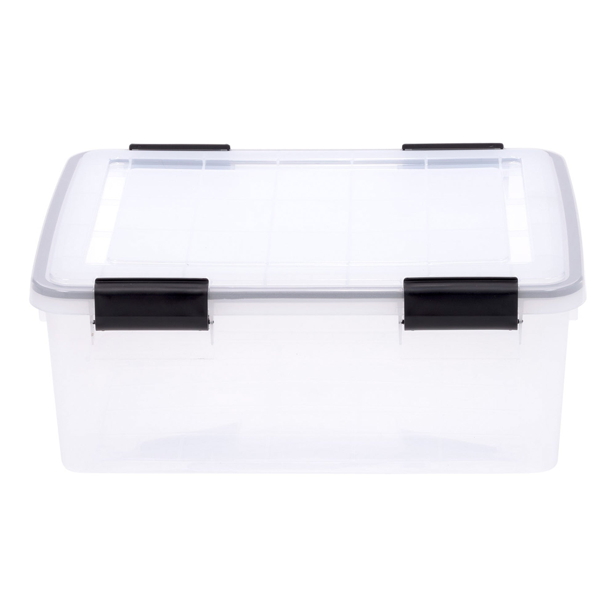 IRIS USA 28 Qt Plastic Gasket Box Storage Container with Latching Buckle, 4 Pack