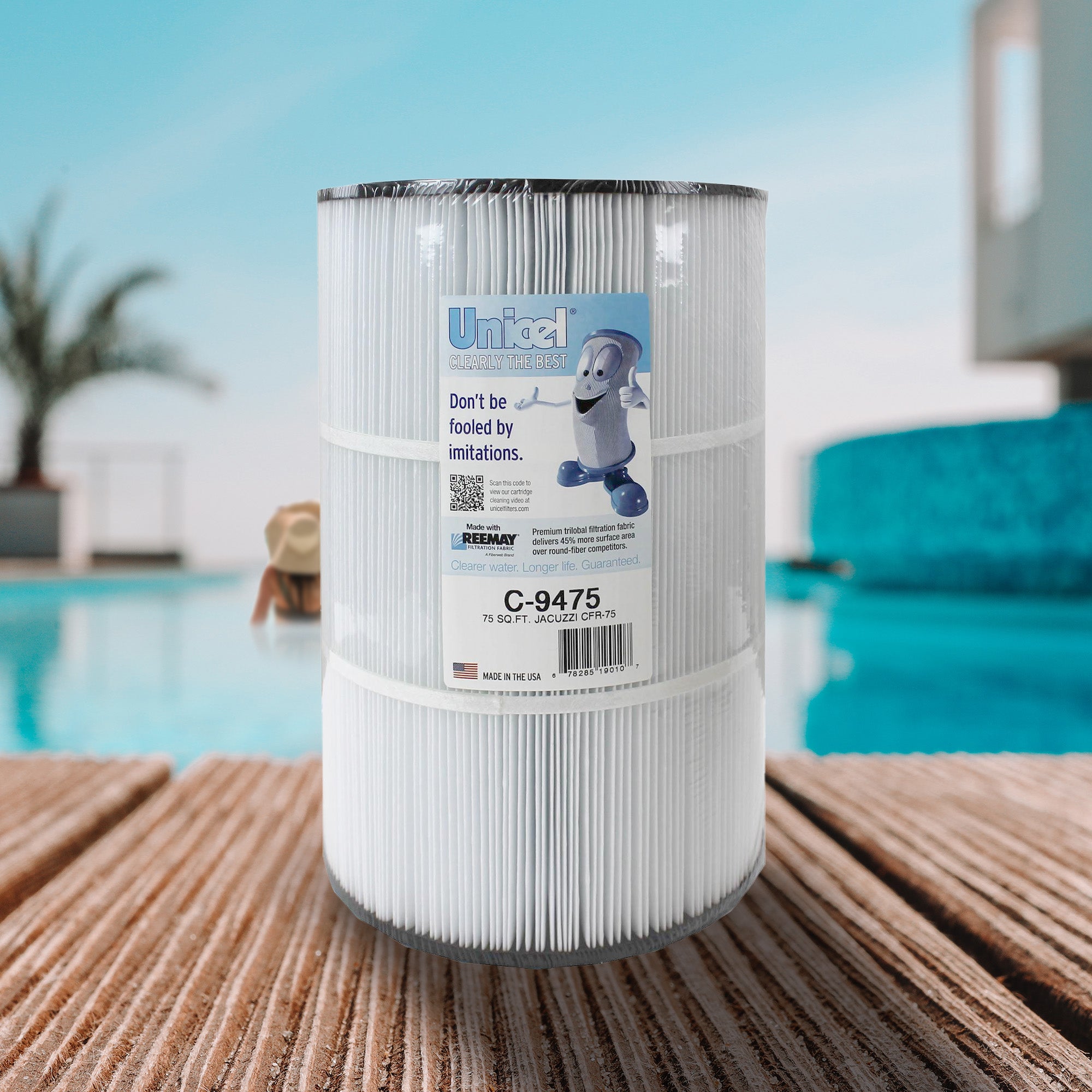 Unicel Pool Spa CFR 75 Sq Ft Filter Cartridge Element PJ75-4 FC-1480 (Used)