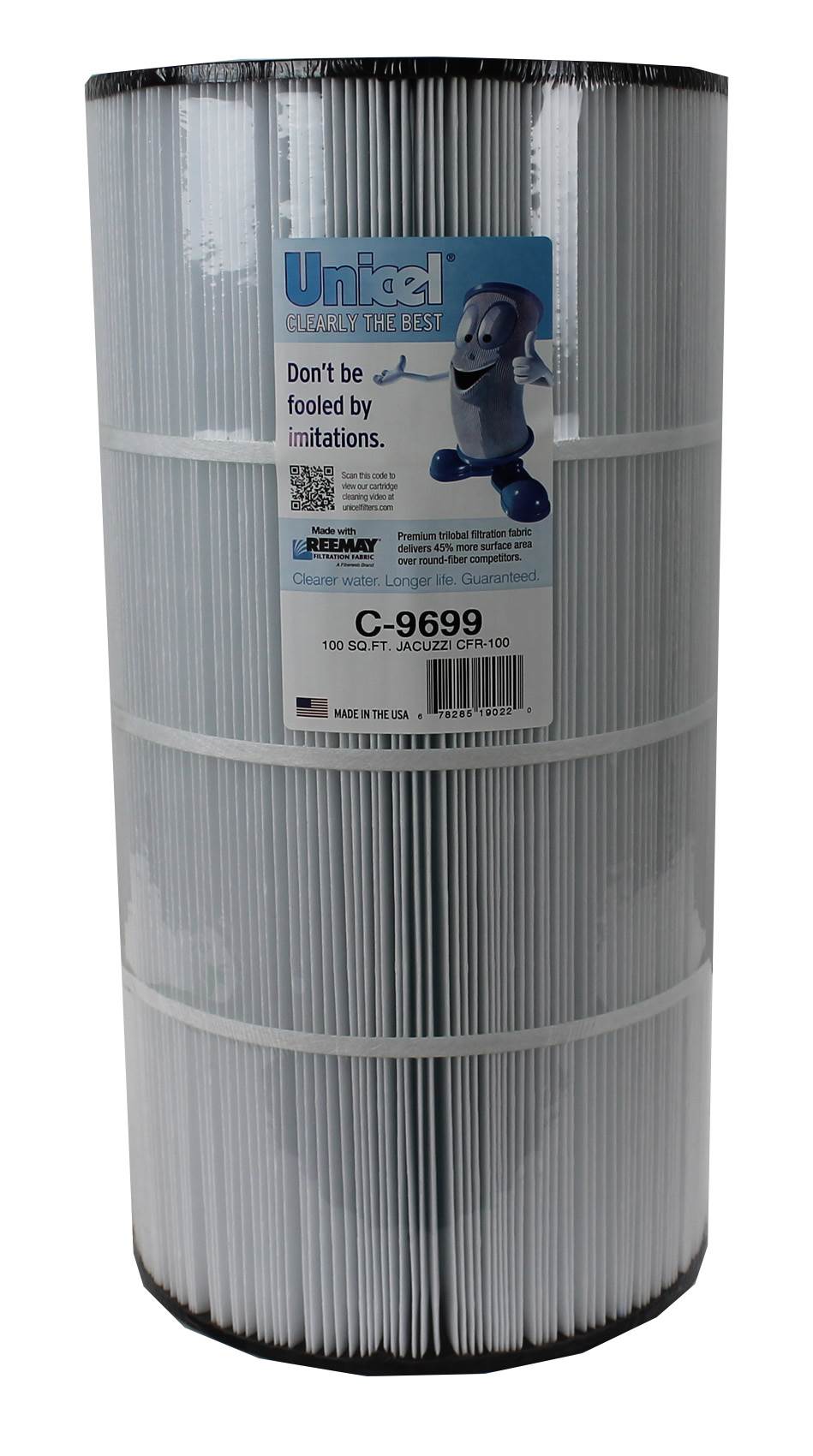 Unicel C-9699 Replacement 100 Sq Ft Swimming Pool Filter Cartridge, 194 Pleats