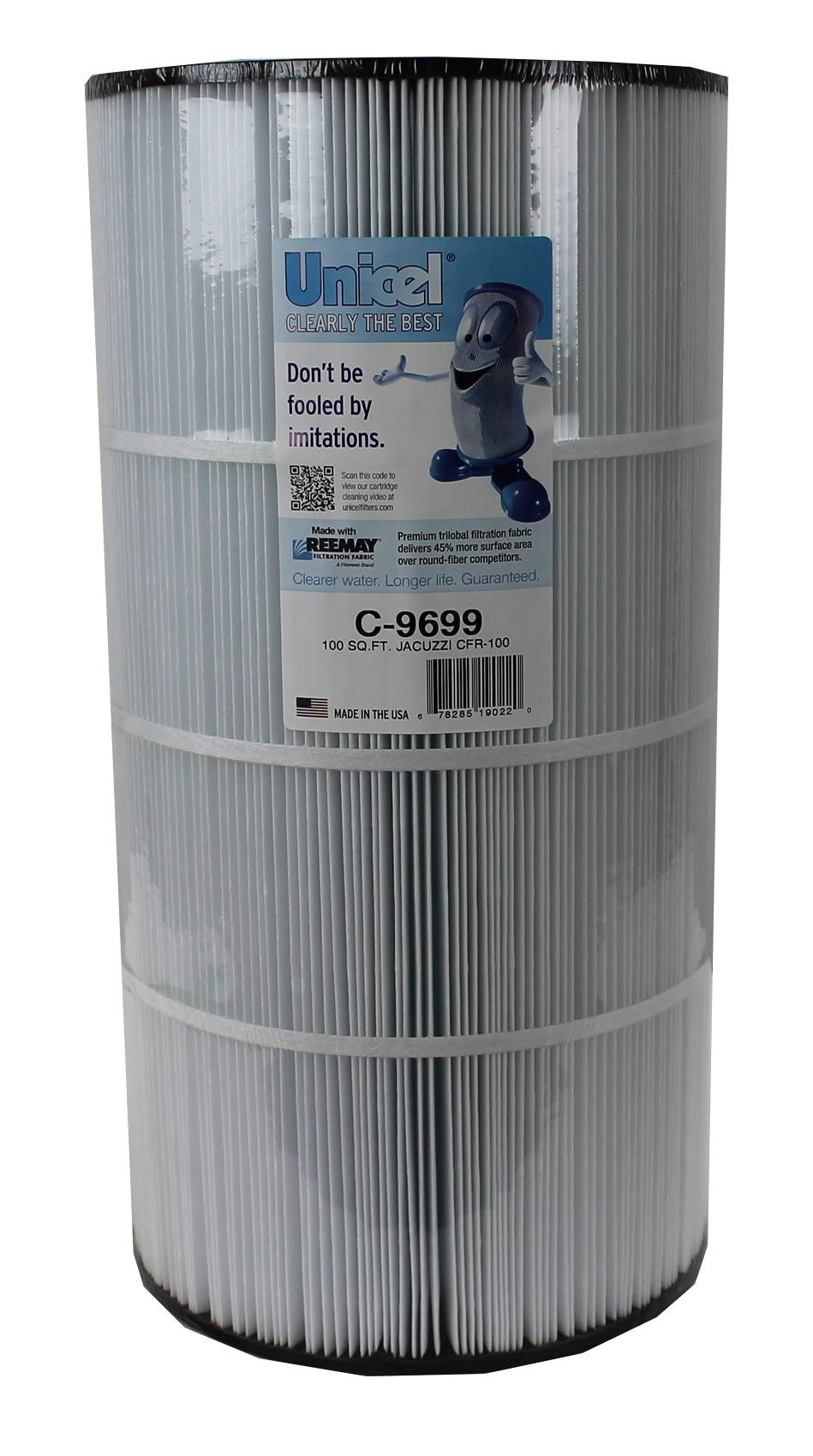 Unicel C-9699 Replacement 100 Sq Ft Swimming Pool Filter Cartridge, 194 Pleats - VMInnovations