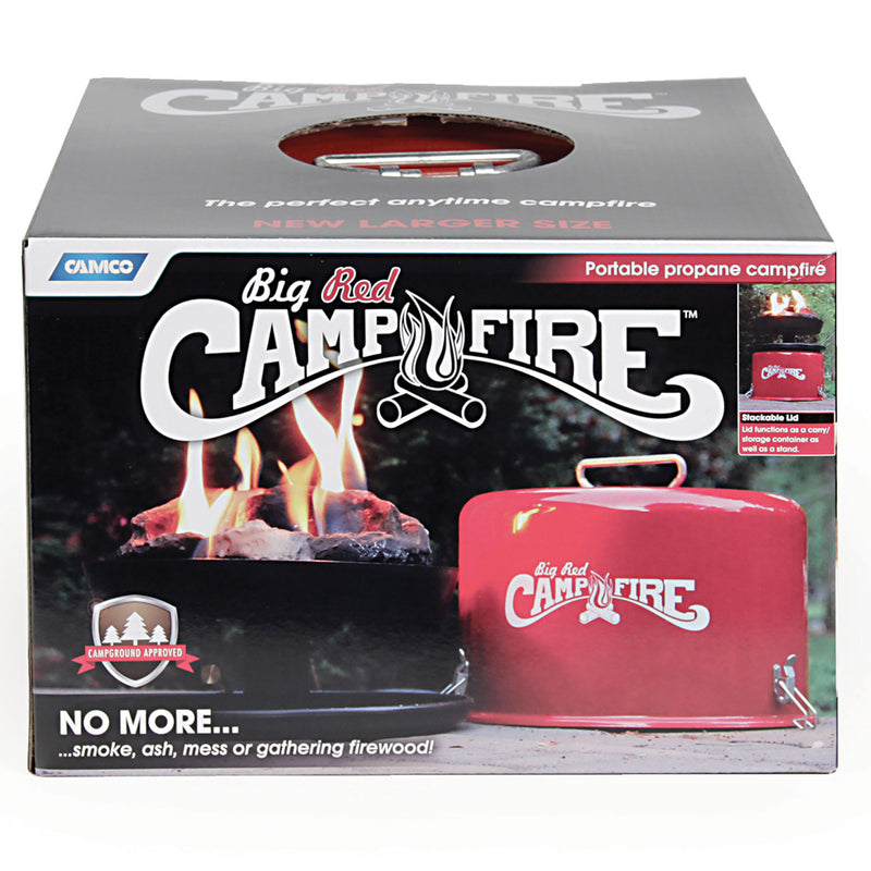Camco Big Red Outdoor Portable Tabletop Propane Heater Fire Pit, 13.25 Inch