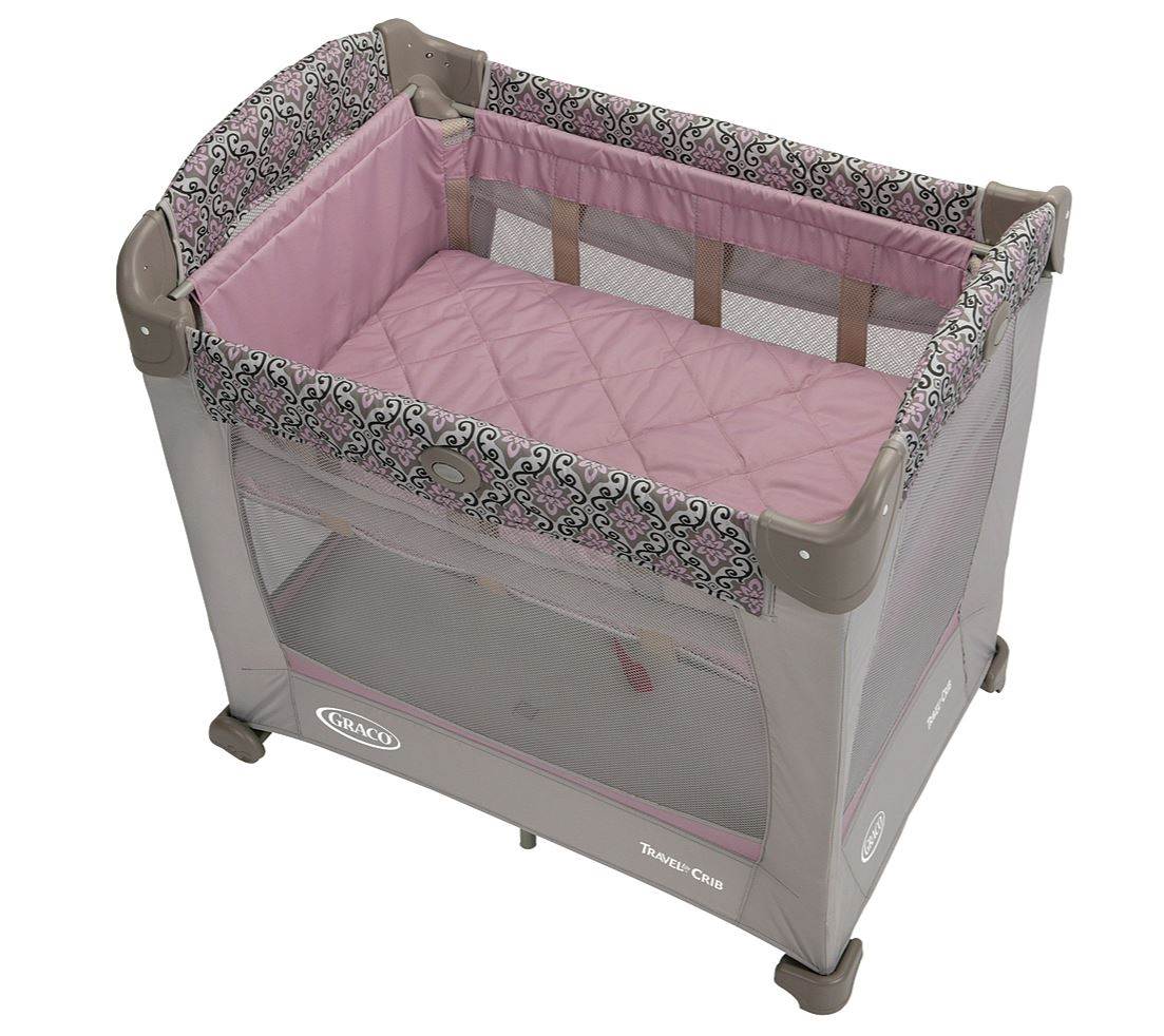 Graco Baby Travel Lite Portable Folding Crib w/ Bassinet - Mena | Open Box