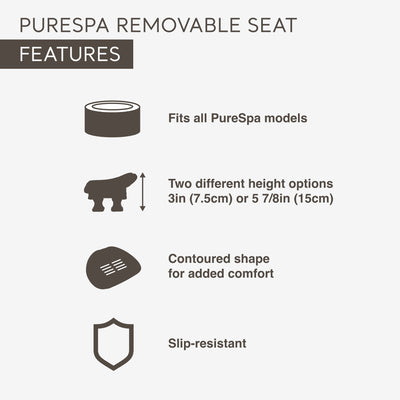 Intex PureSpa Portable Hot Tub Seat Removable Add-On 28502E (Open Box) (3 Pack)