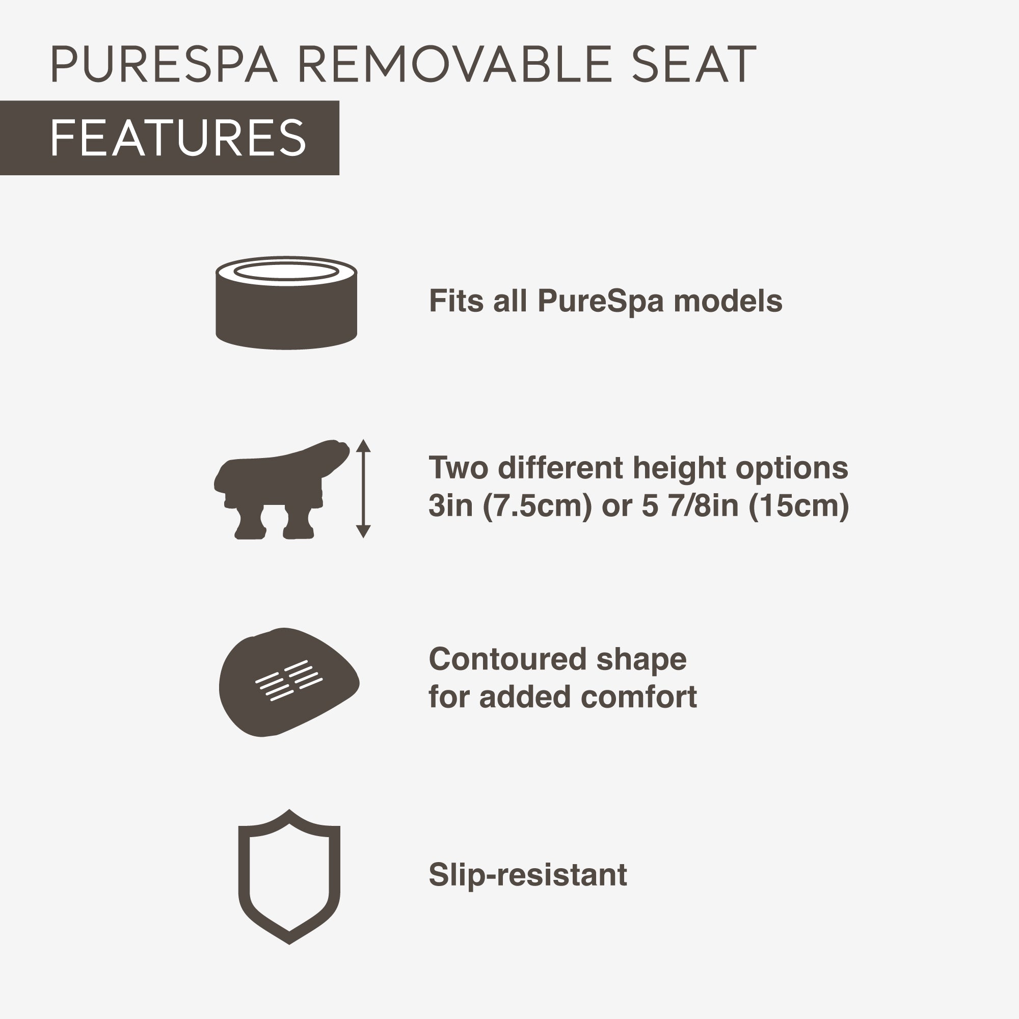 Intex PureSpa Portable Hot Tub Seat Accessory (Open Box) (4 Pack)