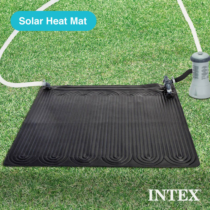 Intex Solar Water Heater Mat for 8,000 Gallon Above Ground Swimming Pool, Black