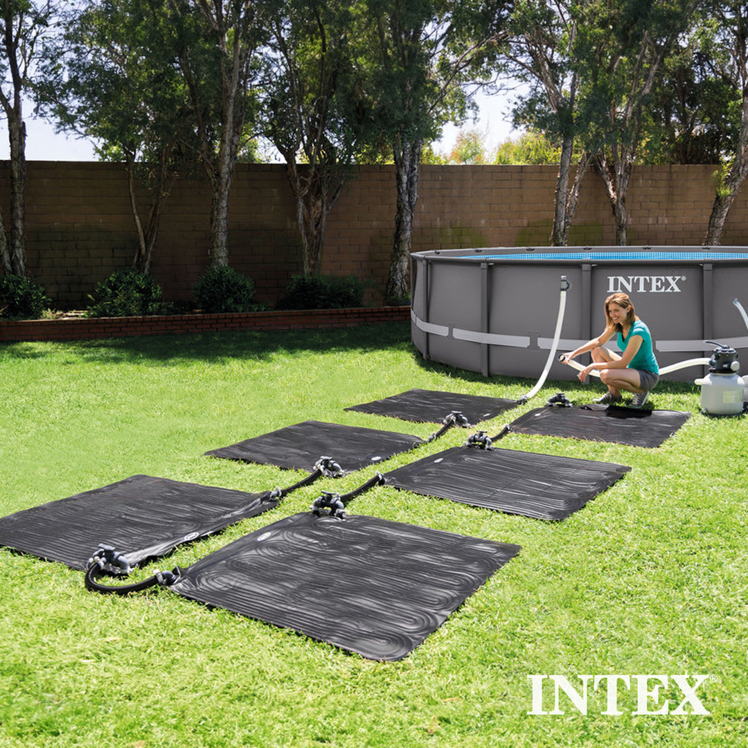 INTEX Solar Water Heater Mat for Above Ground Swimming Pool, Black (3 Pack)