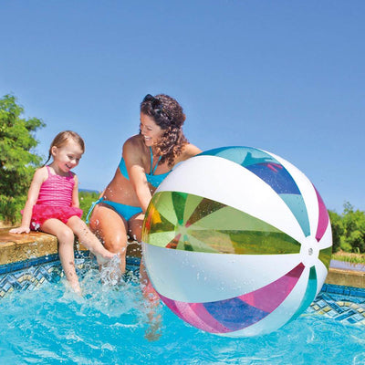 Intex Giant Classic Inflatable Glossy Panel Colorful Beach Ball - Open Box