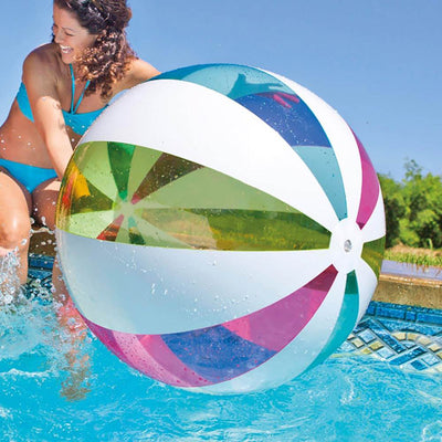 Intex Giant Classic Inflatable Glossy Panel Colorful Beach Ball - Open Box