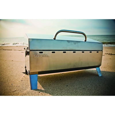 Kuuma Stow N' Go 160 Portable Stainless Steel Charcoal Grill w/ Foldable Legs (Refurbished)