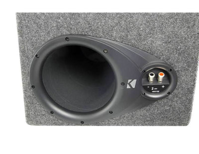 Kicker DC122 Dual 12" 600W Car Subwoofers + Box + 1500W Amplifier + 4 Ga Amp Kit