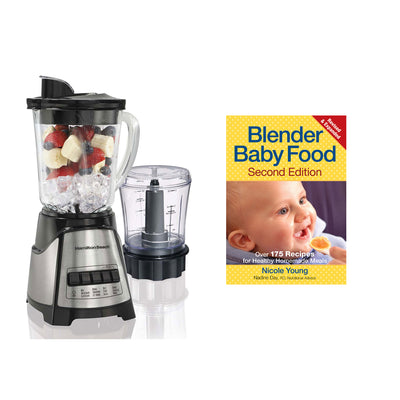 Hamilton Beach 2-In-1 Crusher Blender Chopper with Blender Baby Foods Cookbook