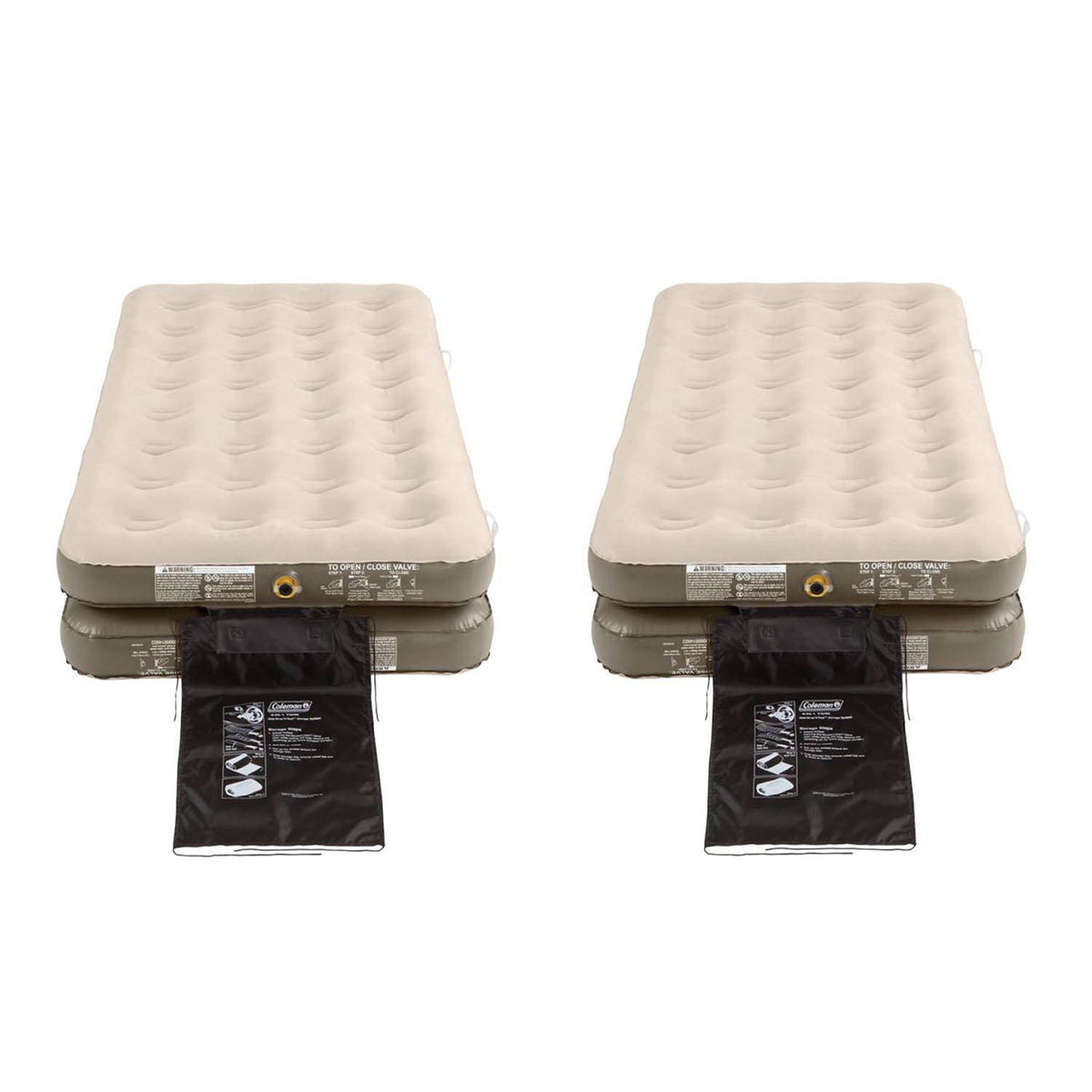Coleman Twin EasyStay 4-in-1 Convertible Single High AirTight Airbed (2 Pack)