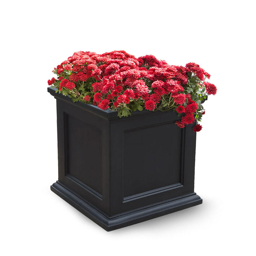 Mayne Fairfield Large 20 In Square Plastic Flower Planter Box, Black (Open Box)