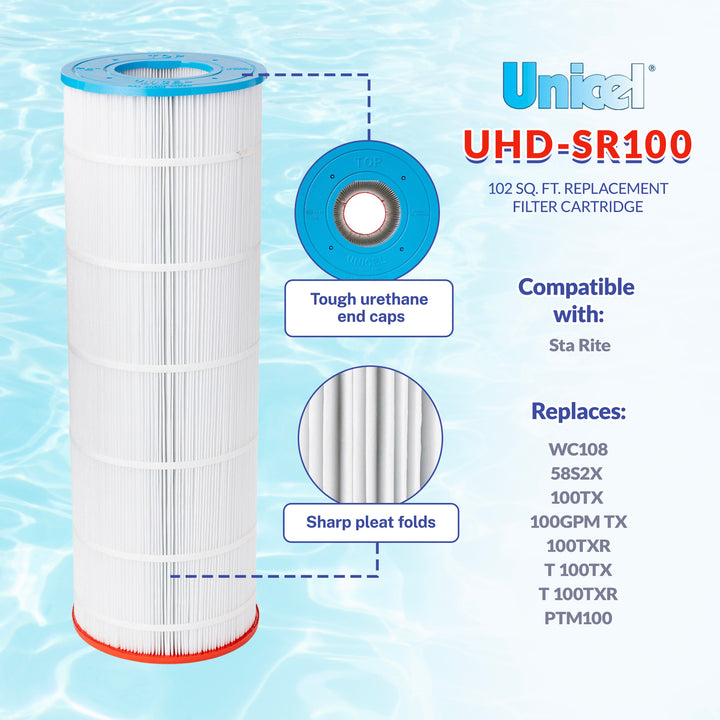 Unicel UHD-SR100 102 Square Foot 4 Oz Media Pool Filter Cartridge (Open Box)