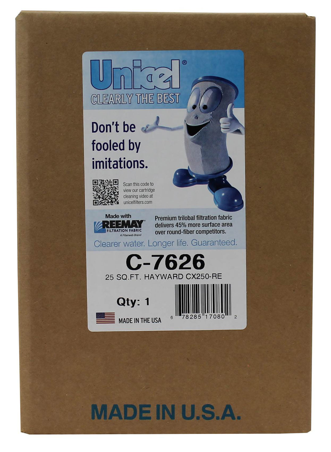 Unicel C-7626 Replacement 25 Sq Ft Pool Hot Tub Spa Filter Cartridge, 111 Pleats