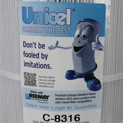 Unicel C-8316 Replacement 150 Sq Ft Swimming Pool Filter Cartridge, 215 Pleats - VMInnovations