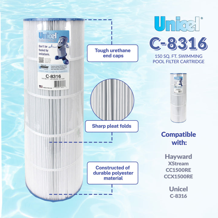 Unicel C-8316 Replacement Cartridge Filter 150 Sq Ft Hayward XStream (Open Box) - VMInnovations