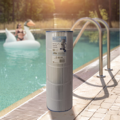 Unicel C-8316 Replacement 150 Sq Ft Swimming Pool Filter Cartridge, 215 Pleats - VMInnovations