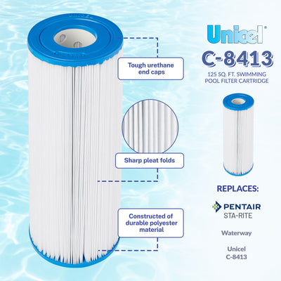 Pool Spa Replacement Cartridge Filter 125 SqFt Sta-Rite PXC-125(Open Box) - VMInnovations