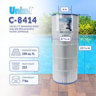 Unicel C-8414 150 Sq. Ft. Swimming Pool and Spa Replacement Filter Cartridge