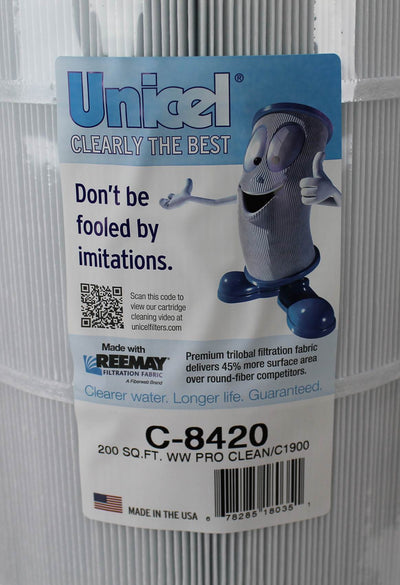 Unicel C-8420 Replacement 200 Sq Ft Swimming Pool Filter Cartridge, 236 Pleats - VMInnovations