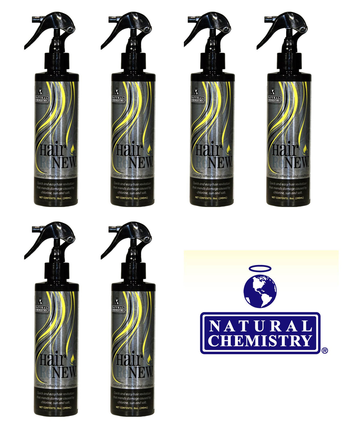 6) Natural Chemistry 01185 Swimming Pool 8 oz Hair ReNEW Spray Chlorine Protect
